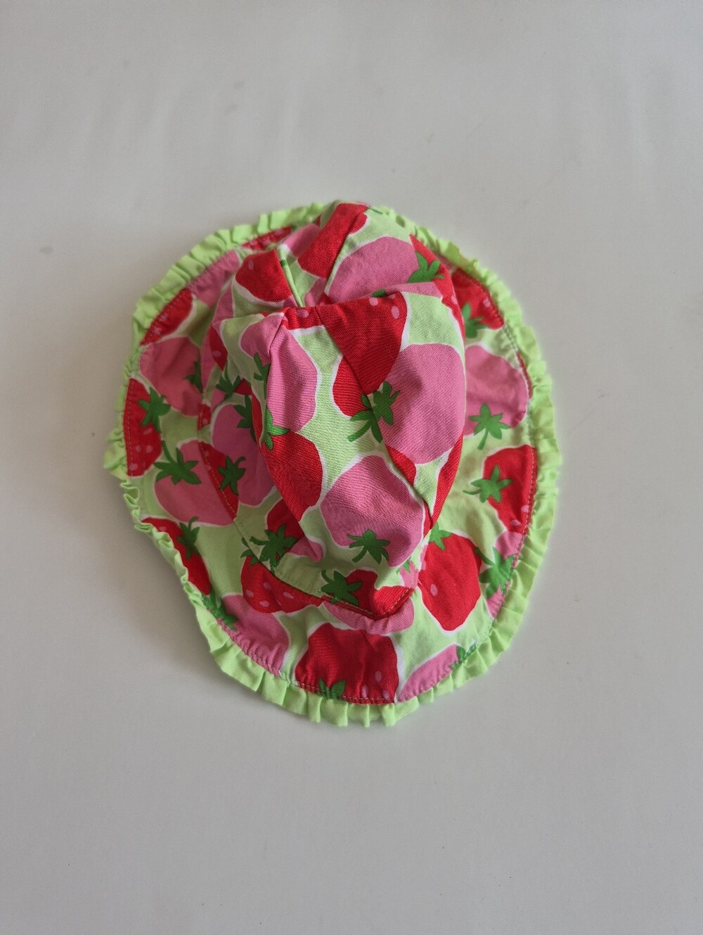 Gymborre Kids Strawberry Patch Sun Hat - Pink & Green Size 2-3 T